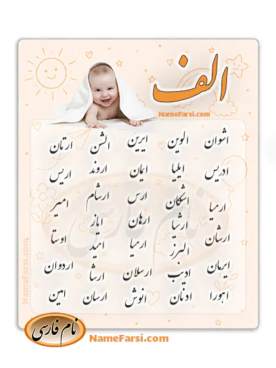 اسم جدید پسر با ا