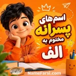 اسم های پسر مختوم به ا